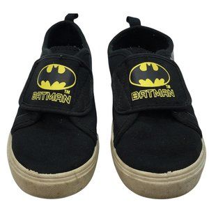 Batman Sneakers Canvas Casual Shoe Boys Size 11 Hook Loop Closure